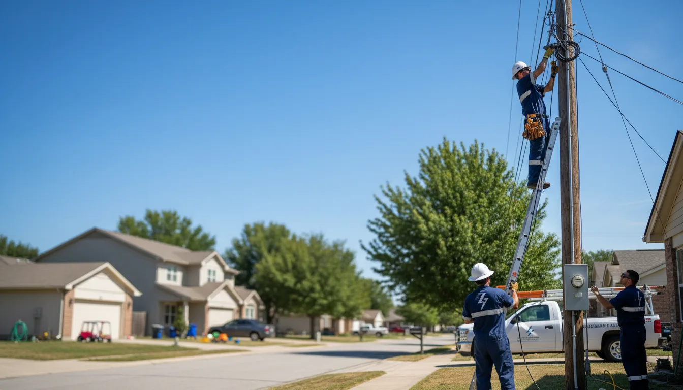 Residential electrician providing installation services in Mount Carmel, IL